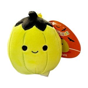 Squishmallows Walt Pumpkin Plush Clip Backpack Purse Halloween